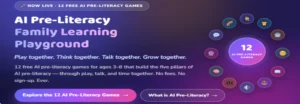 Free AI Pre-Literacy Games Banner