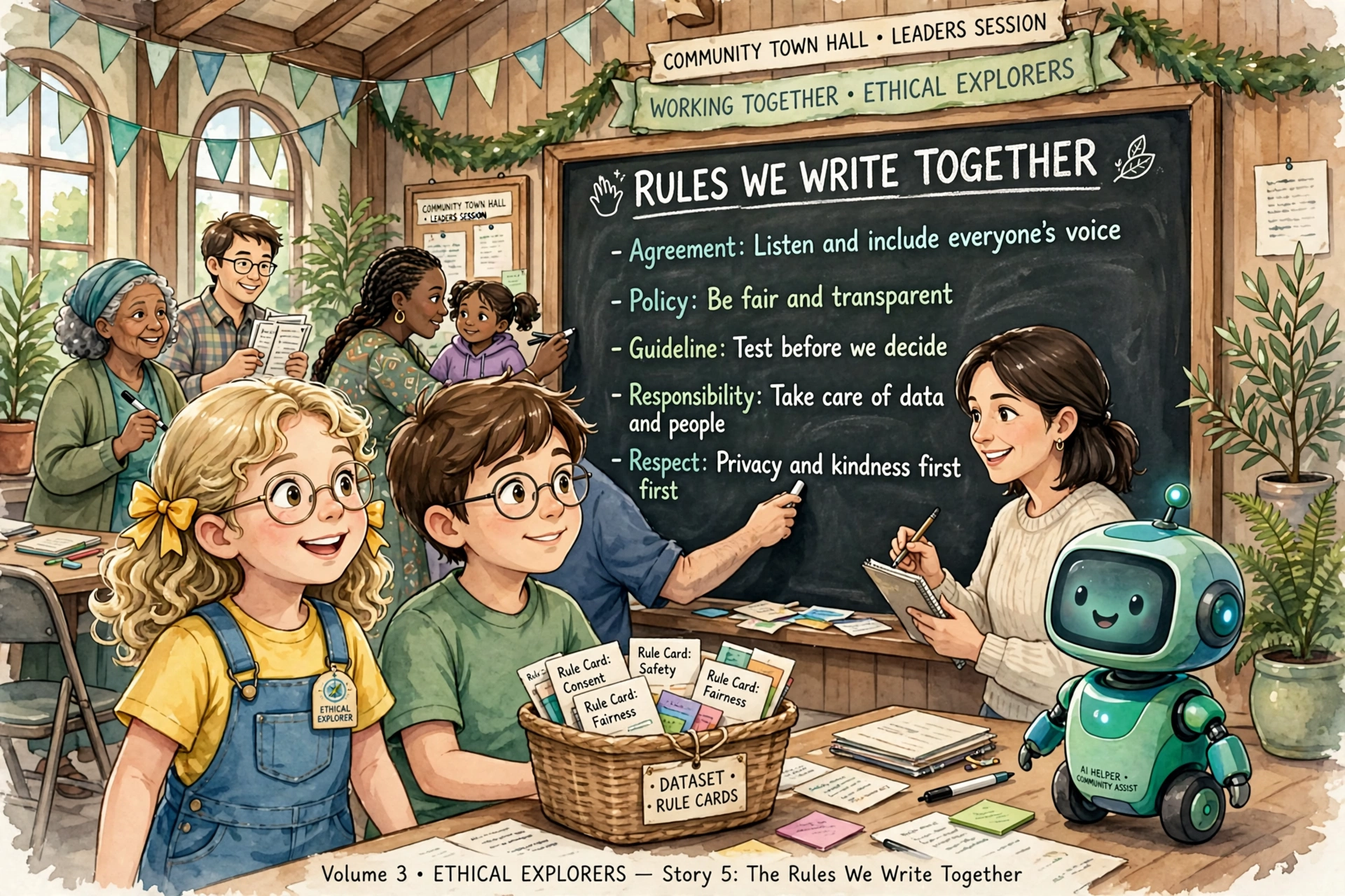 Community writing rules together town hall