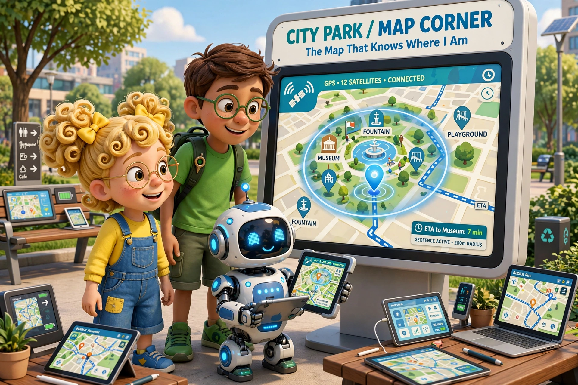 City Park Map Corner Lina +1 inch Umar +2 inches